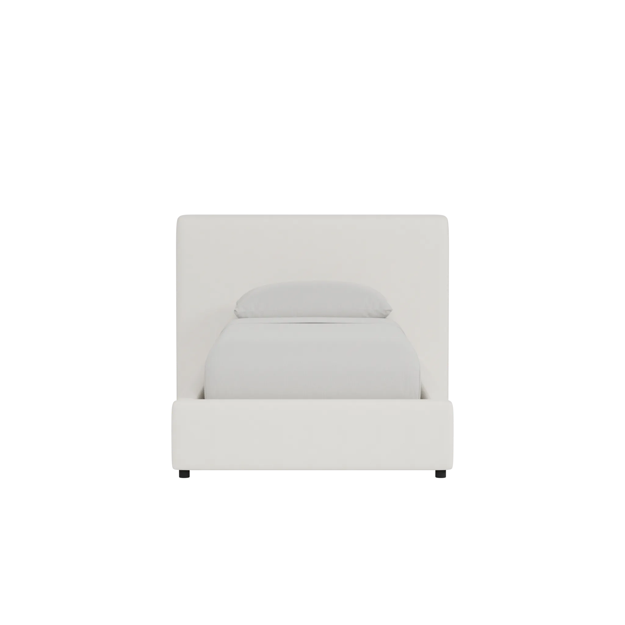 Grayton Revenue White 44" Upholstered Platform Bed