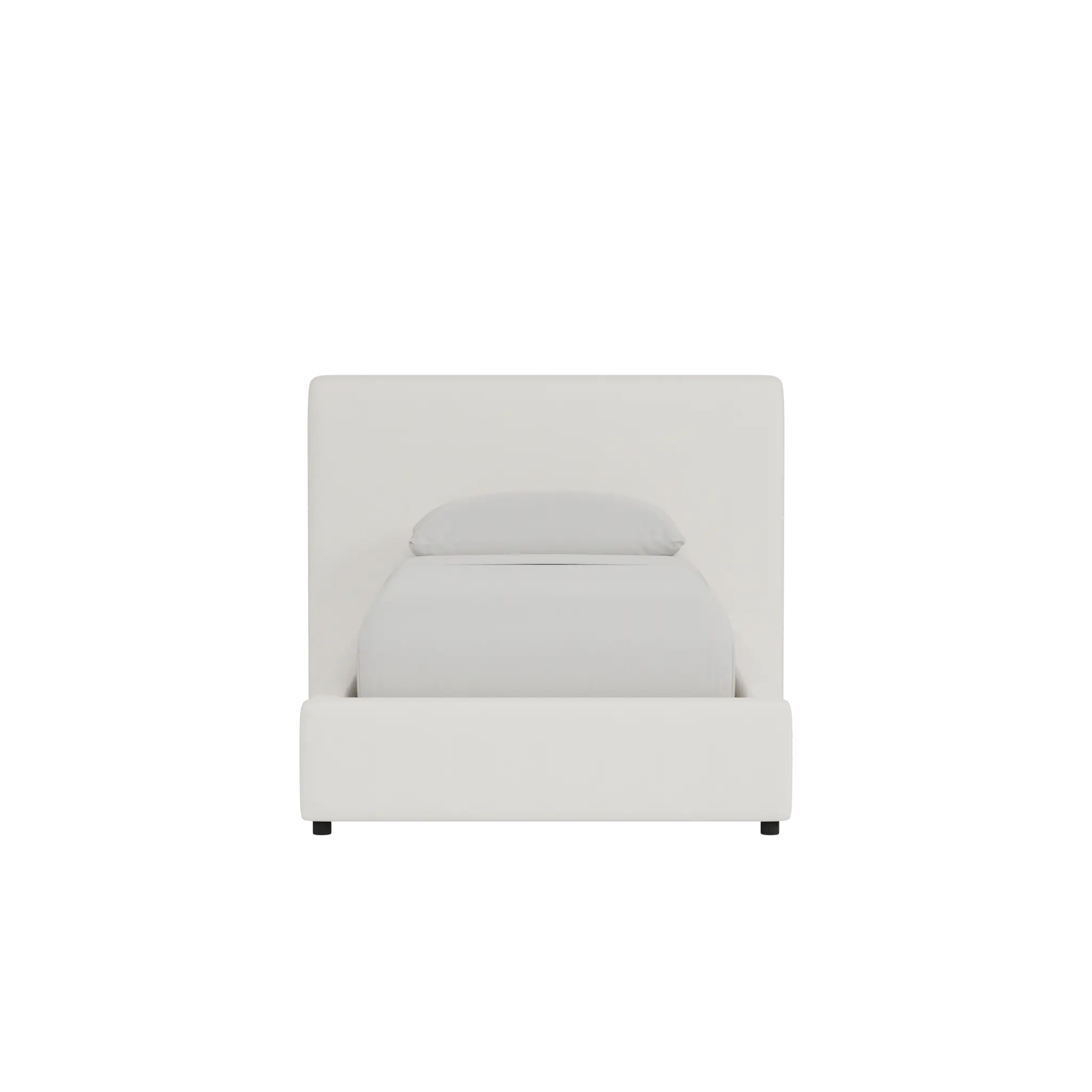 Grayton Revenue White 44" Upholstered Platform Bed Grayton Revenue White 44" Upholstered Platform Bed