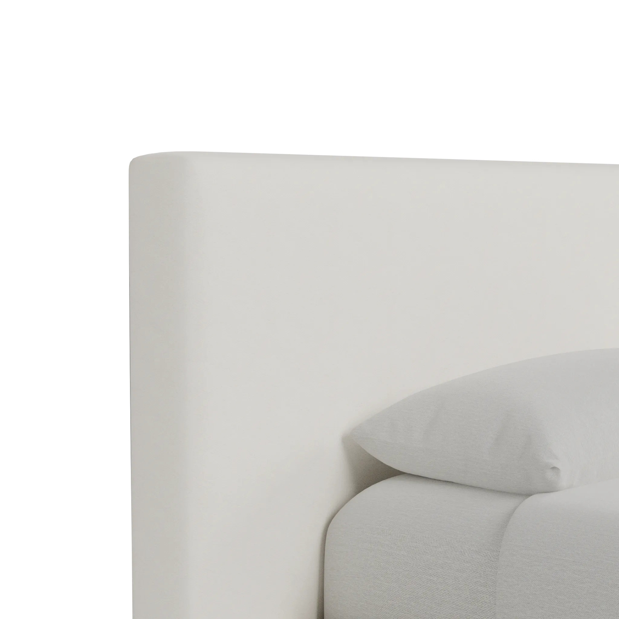 Grayton Revenue White 44" Upholstered Platform Bed