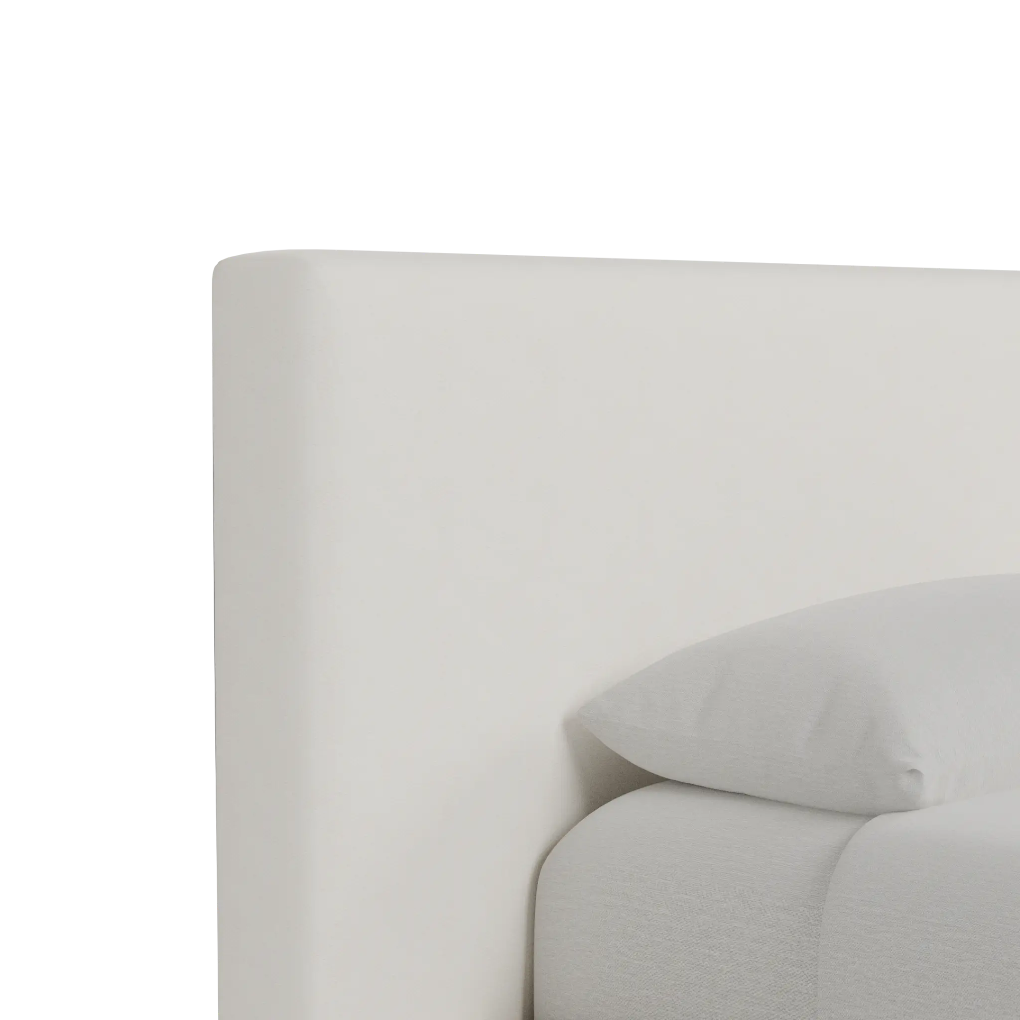 Grayton Revenue White 44" Upholstered Platform Bed Grayton Revenue White 44" Upholstered Platform Bed