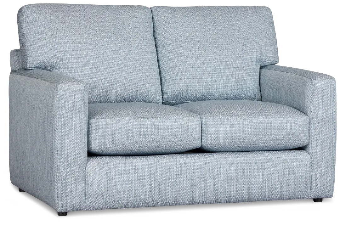 Rhodes Light Blue Fabric Loveseat