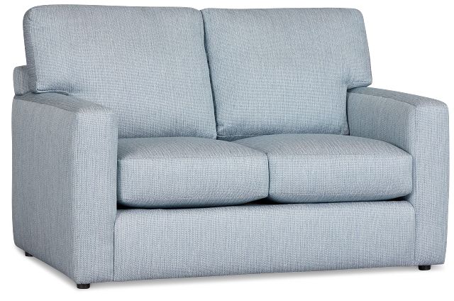 Rhodes Light Blue Fabric Loveseat