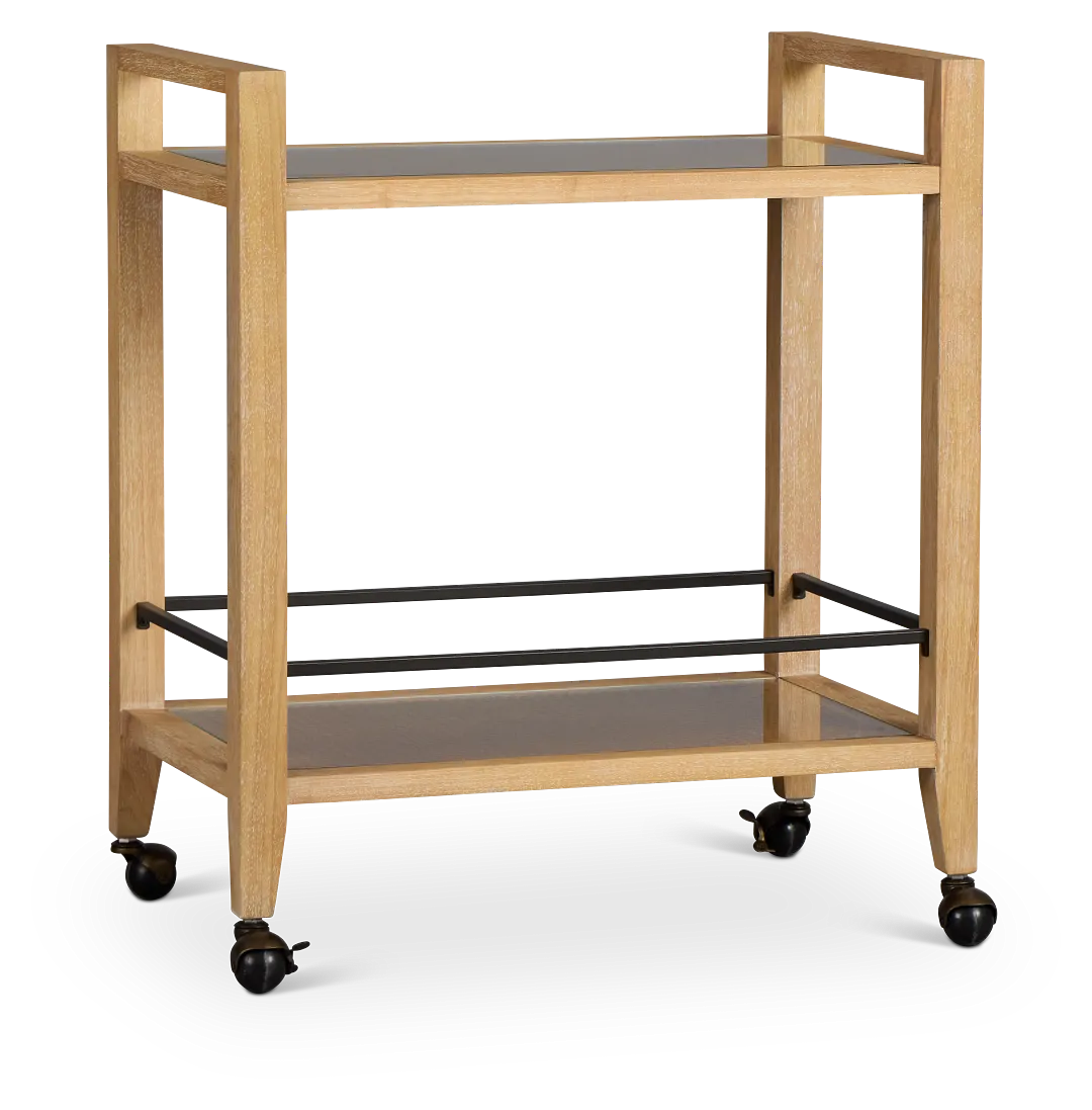 Nantucket Light Tone Woven Bar Cart