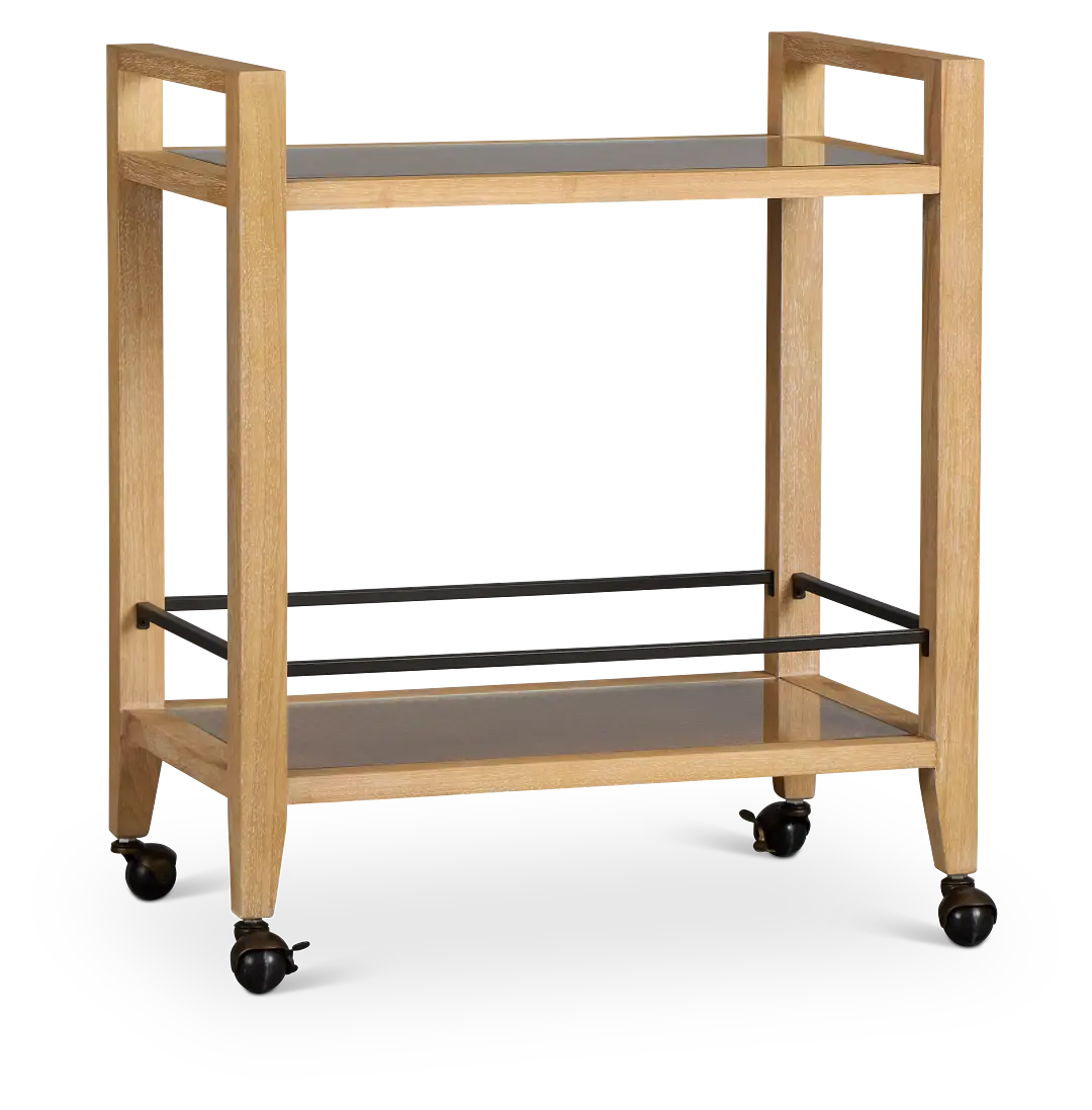 Nantucket Light Tone Woven Bar Cart Nantucket Light Tone Woven Bar Cart