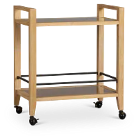 Nantucket Light Tone Woven Bar Cart