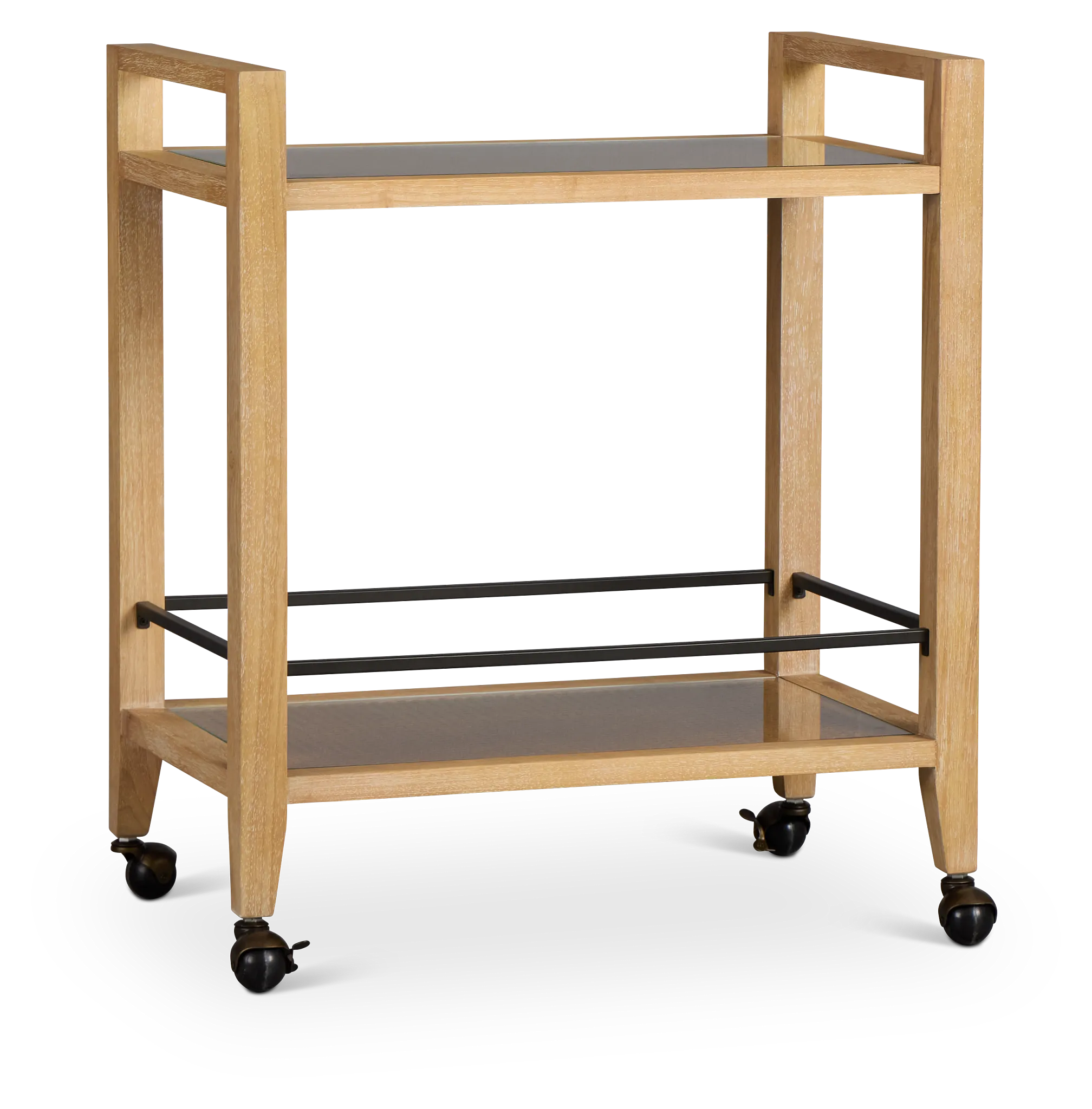 Nantucket Light Tone Woven Bar Cart