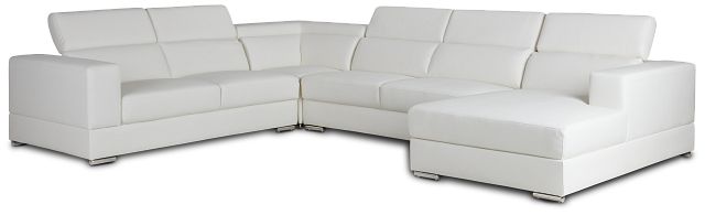 Maxwell White Micro Large Right Chaise Sectional (2)