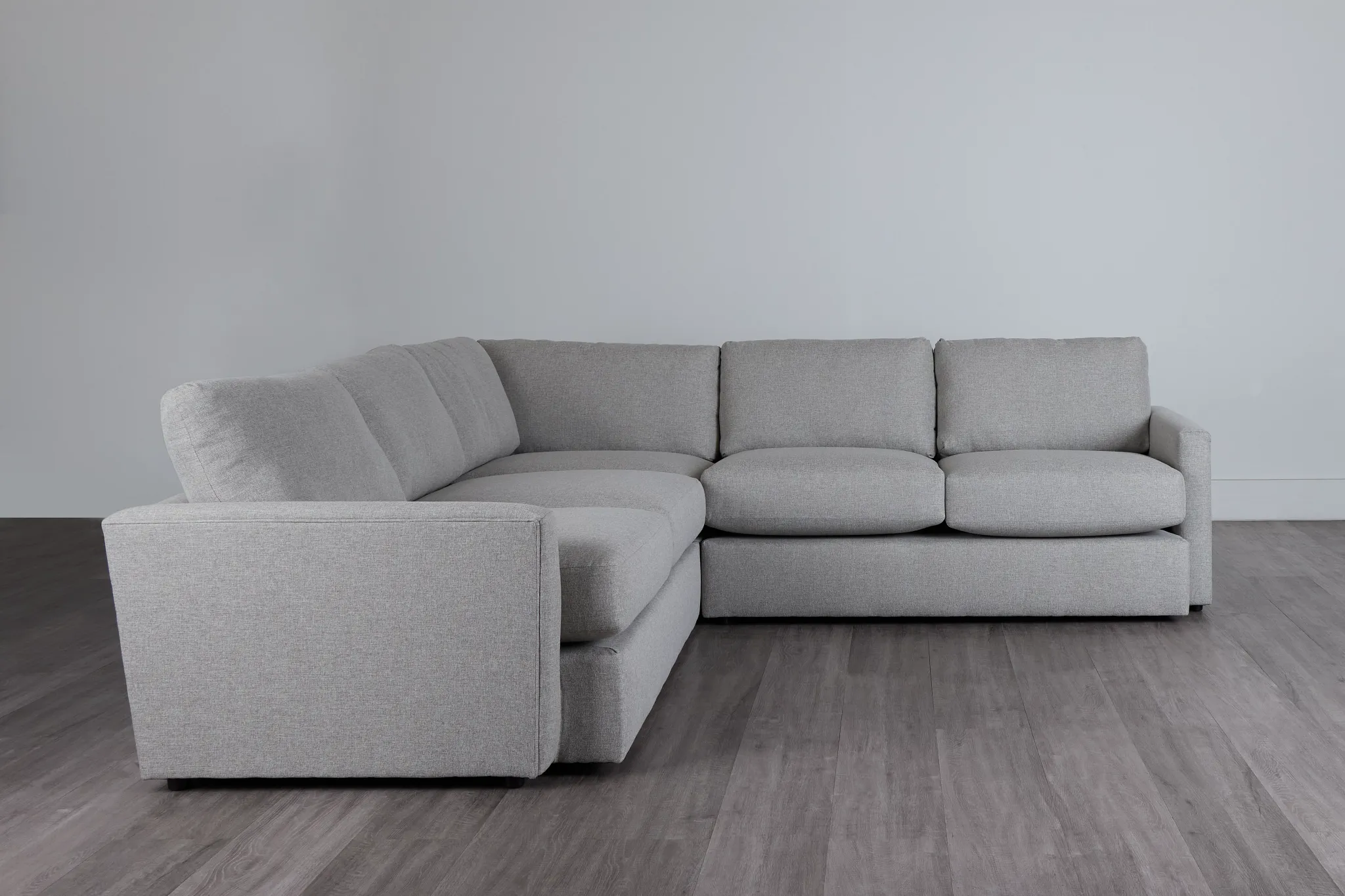 Noah Khaki Fabric Small Two-arm Sectional