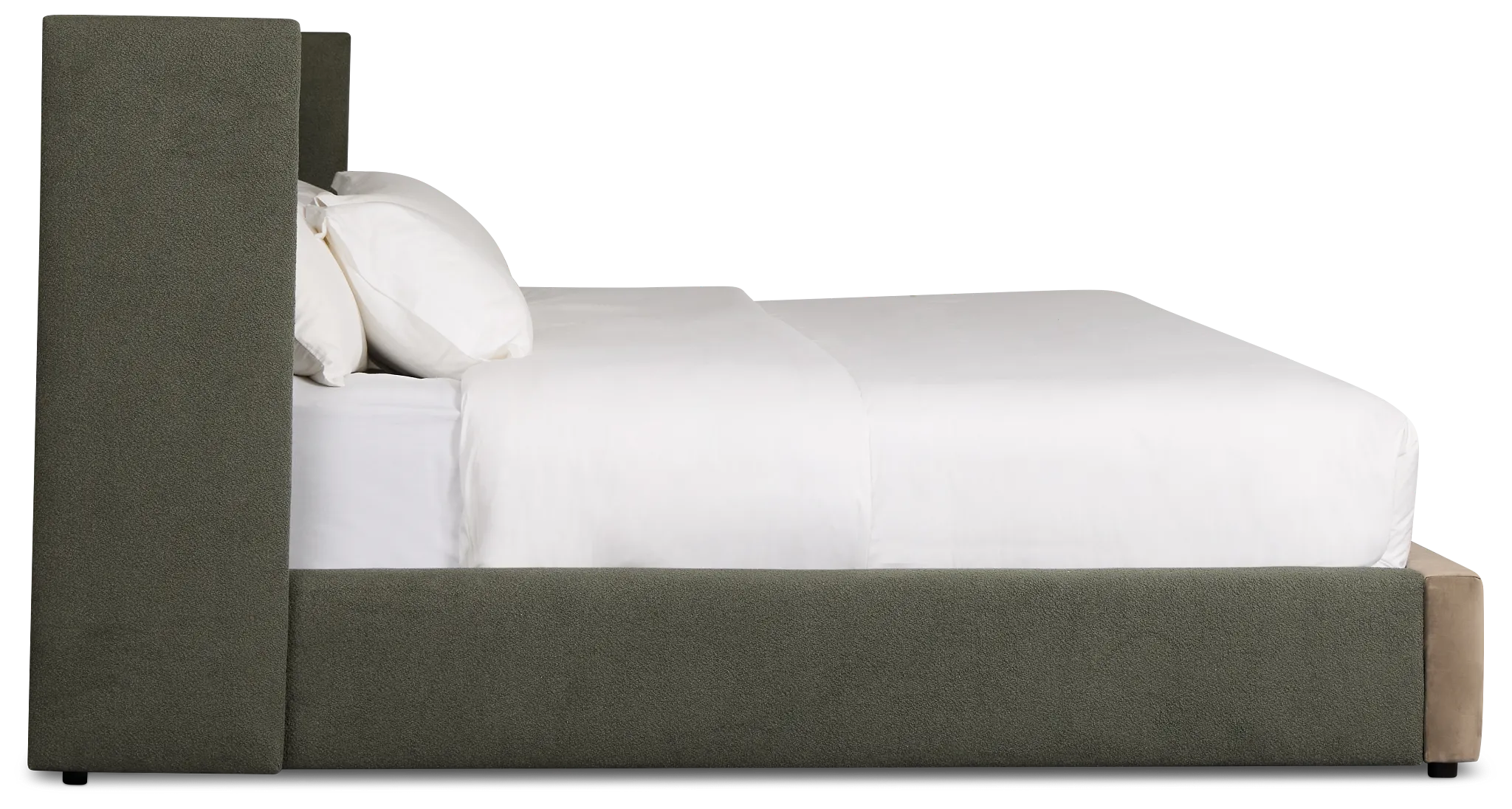 Captiva Sutton Green 48" Upholstered Shelter Bed