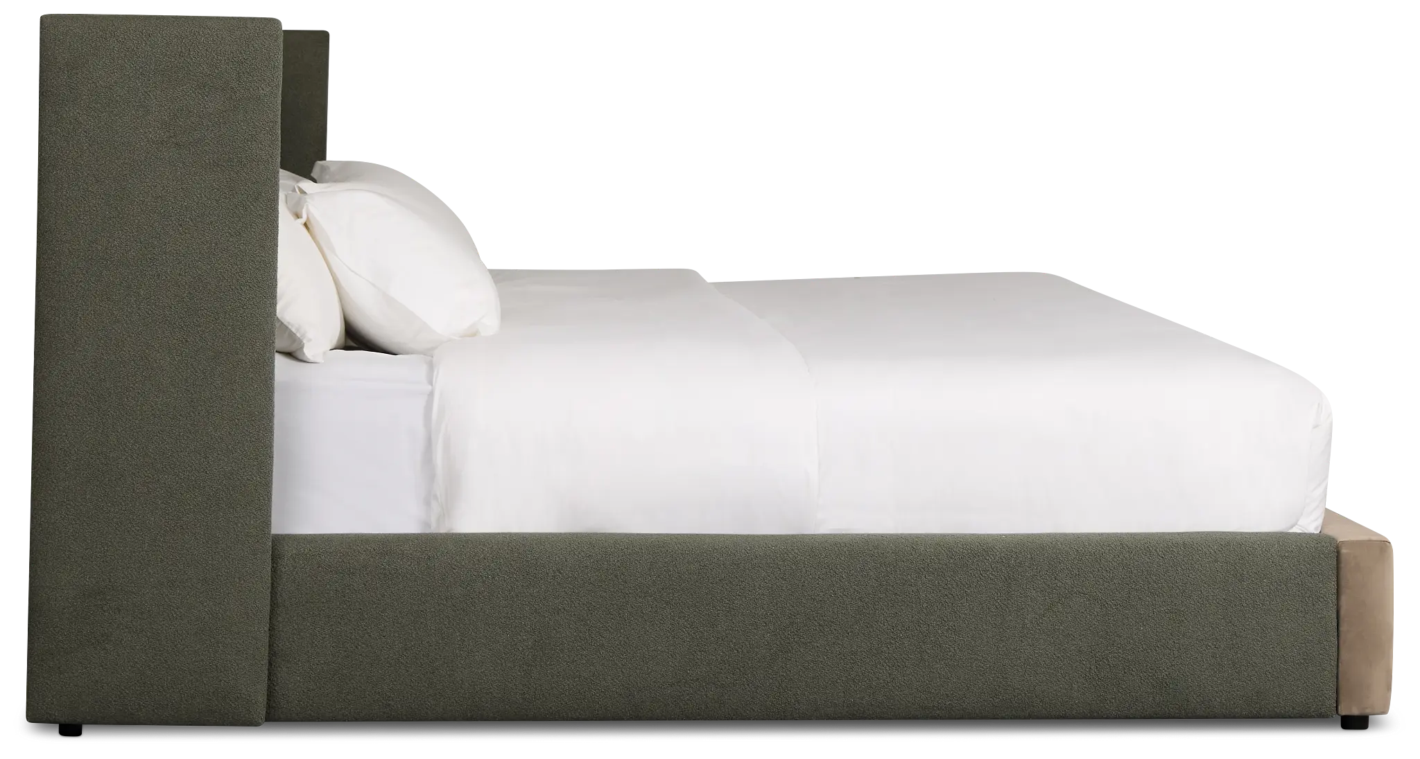 Captiva Sutton Green 48" Upholstered Shelter Bed Captiva Sutton Green 48" Upholstered Shelter Bed