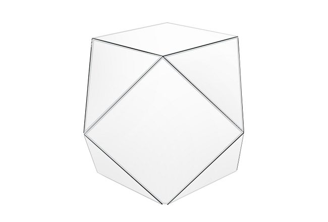 Geo Silver Large Accent Table