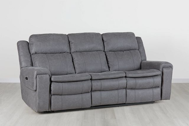 Scout Gray Micro Power Reclining Sofa (0)