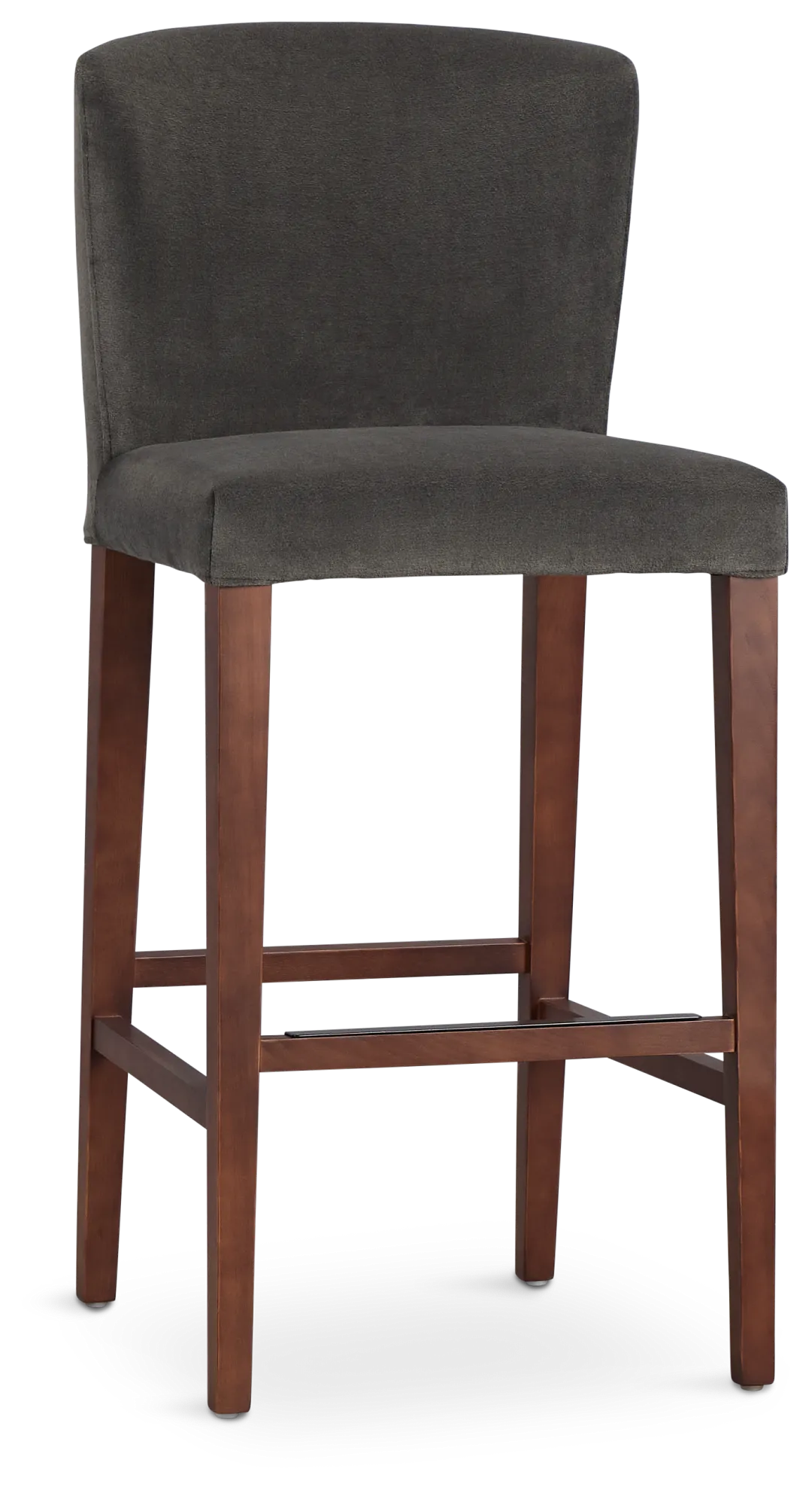 Bentley Dark Gray Velvet 30" Upholstered Barstool