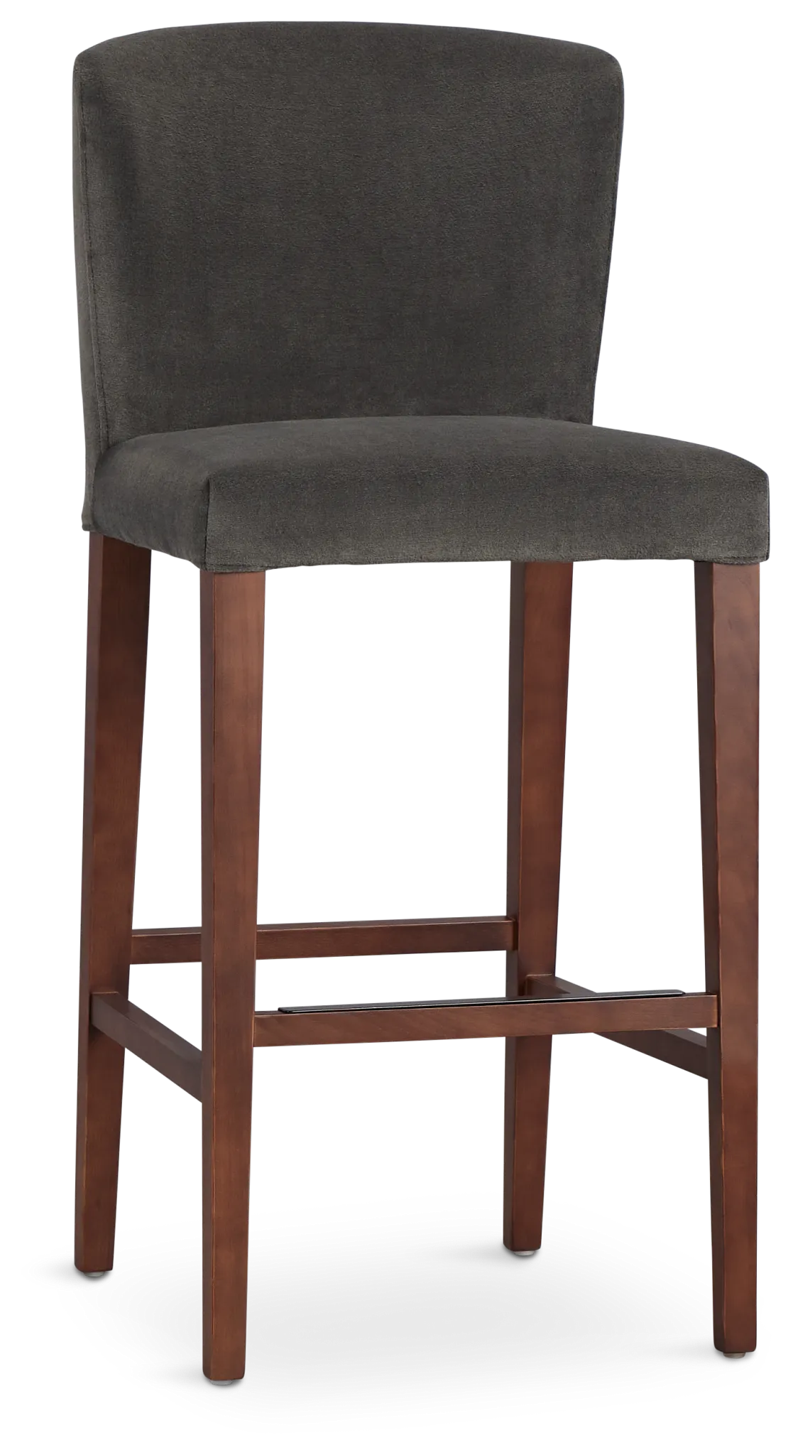 Bentley Dark Gray Velvet 30" Upholstered Barstool