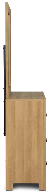 Delray Light Tone Dresser & Mirror