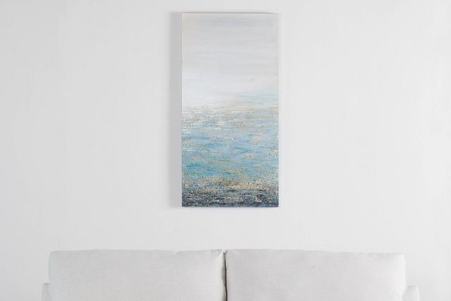 Seafoam Light Blue Canvas Wall Art