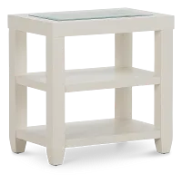 Hurley White Chairside Table