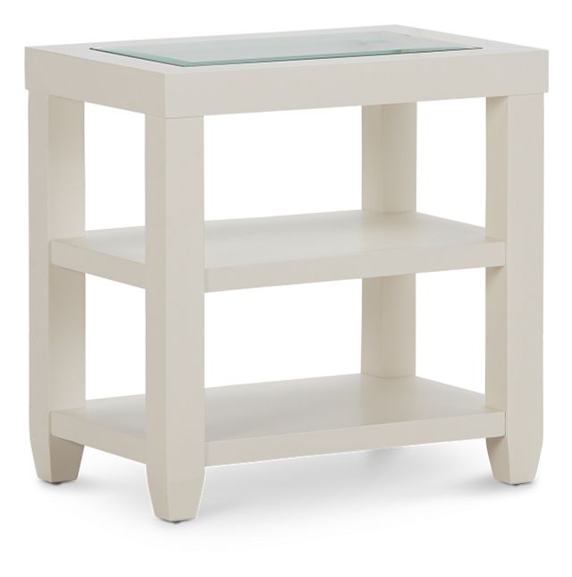 Hurley White Chairside Table (2)