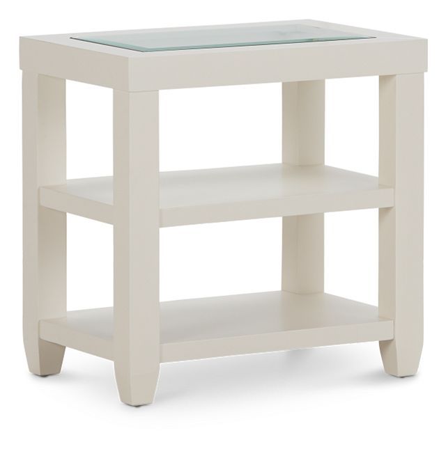 Hurley White Chairside Table