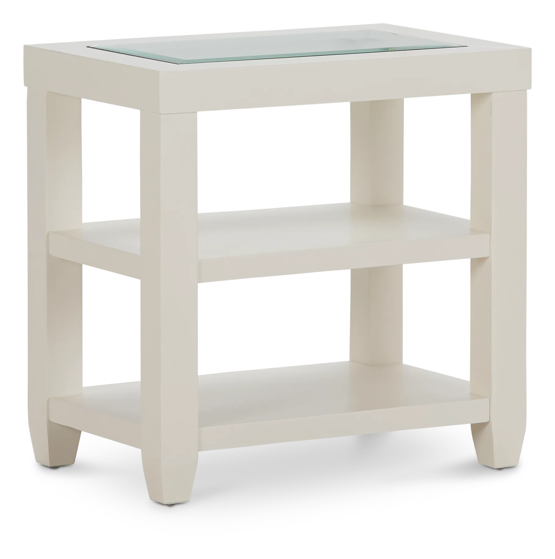 Hurley White Chairside Table