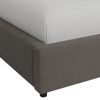 Grayton Elite Dark Gray 44" Upholstered Platform Bed