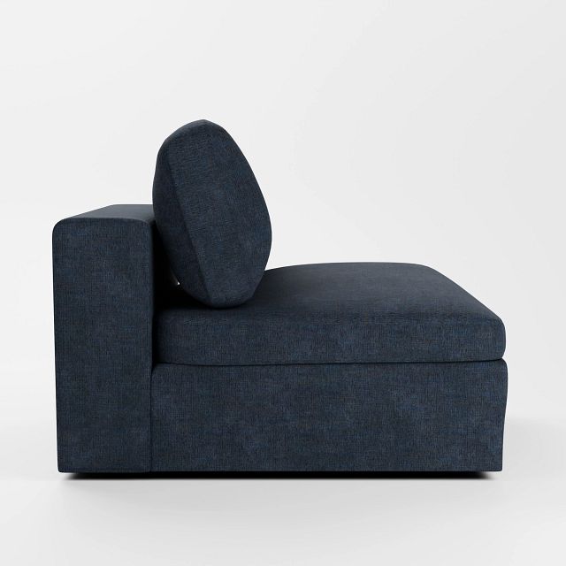 Destin Victory Dark Blue Fabric Swivel Chair