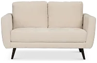 Indie Beige Fabric Loveseat