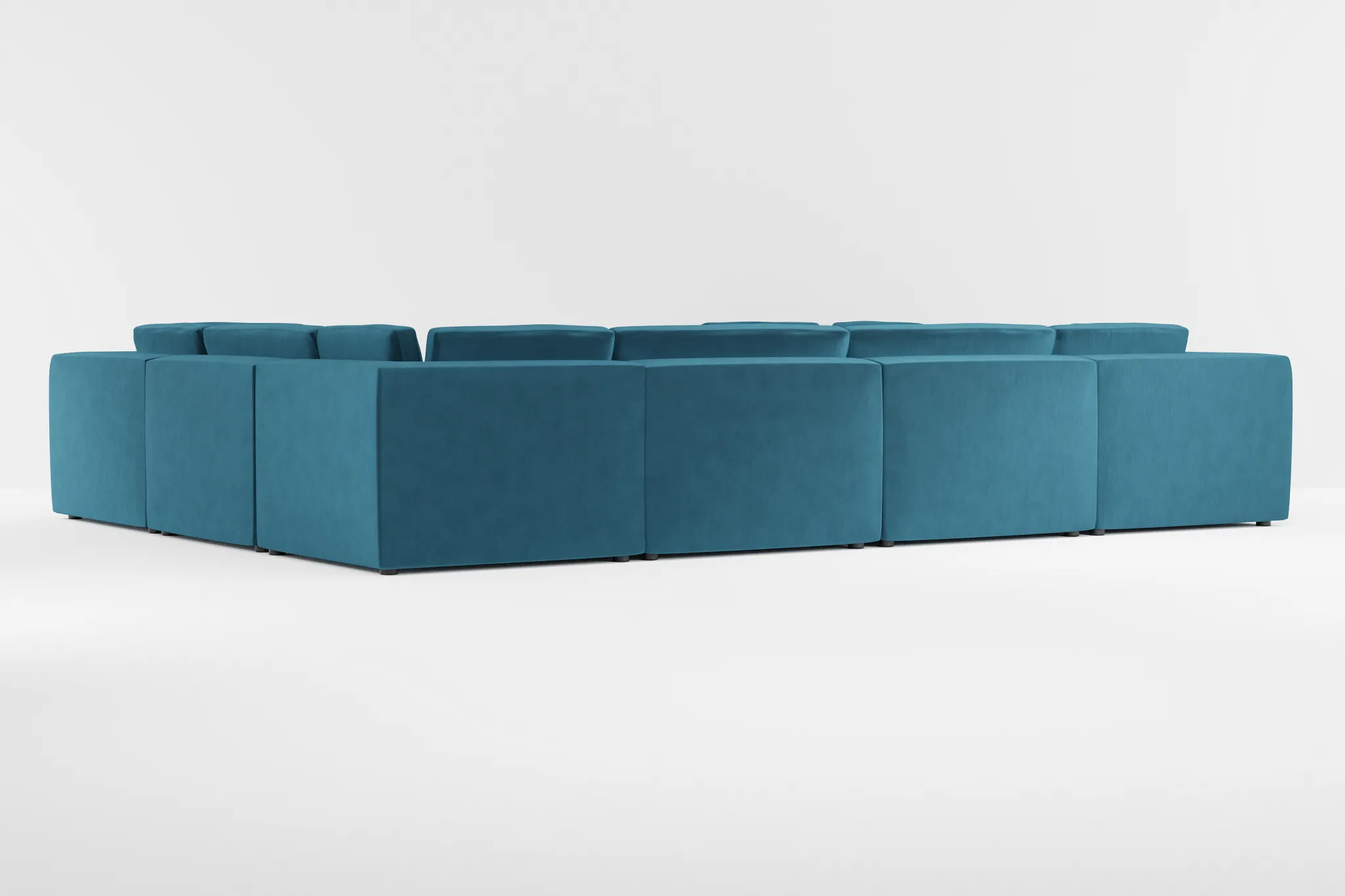 Destin Joya Teal Velvet 8-piece Modular Sectional