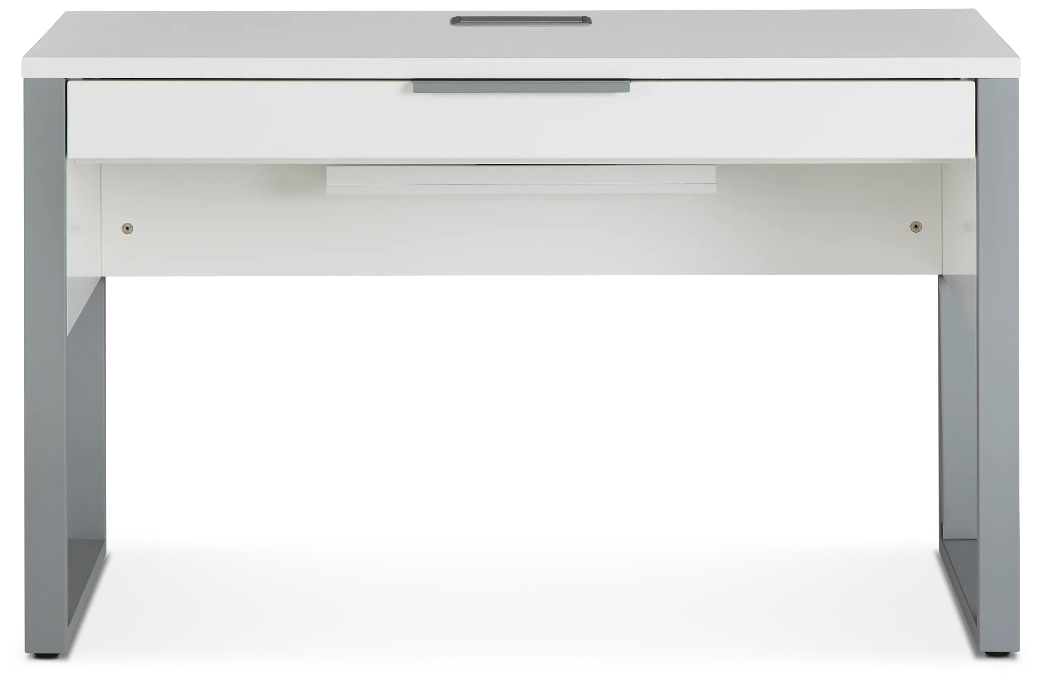 Clark White Dropdwn Dr Desk