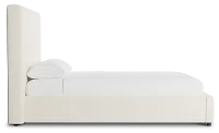 Grayton Gellar White 54" Upholstered Shelter Bed