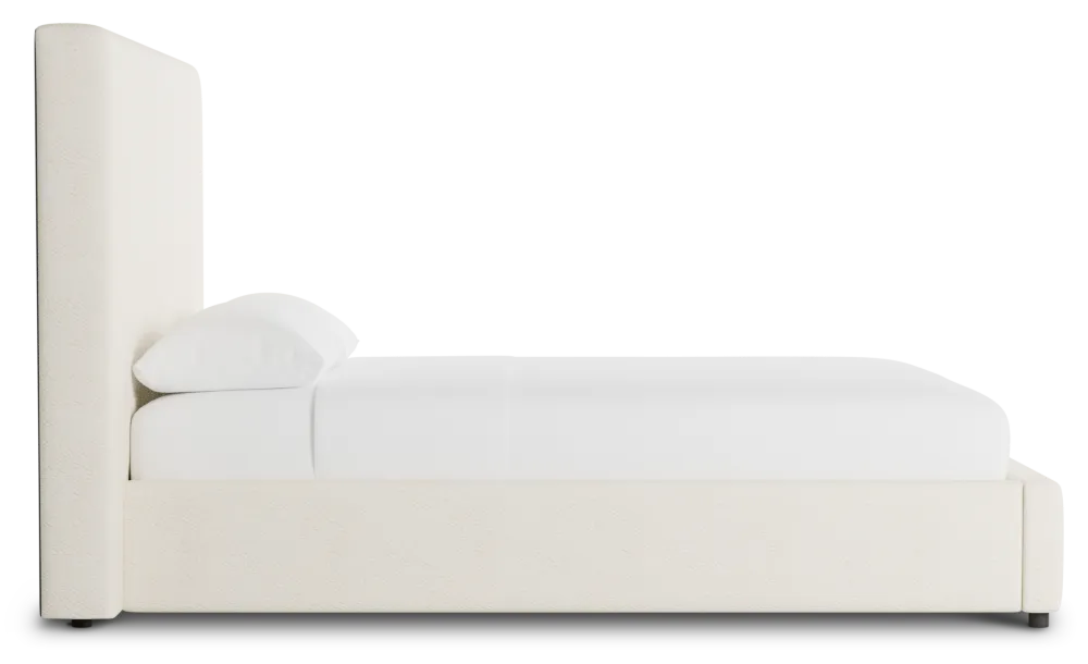 Grayton Gellar White 54" Upholstered Shelter Bed