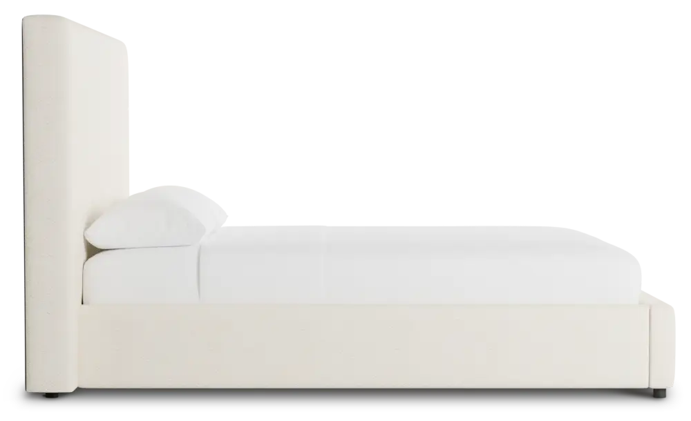 Grayton Gellar White 54" Upholstered Shelter Bed Grayton Gellar White 54" Upholstered Shelter Bed