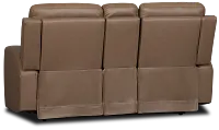 Flexsteel Belmont Dark Brown Lthr/vinyl Power Reclining Loveseat