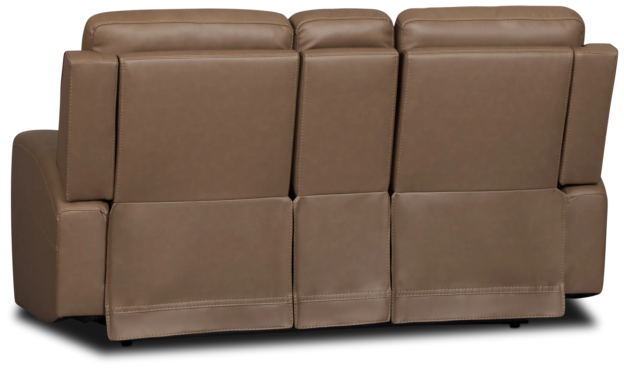 Flexsteel Belmont Dark Brown Lthr/vinyl Power Reclining Loveseat