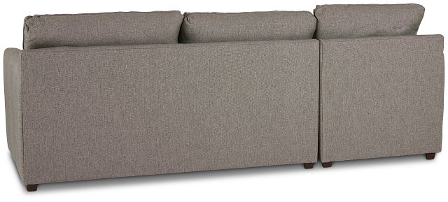 Asheville Brown Fabric Left Chaise Sectional