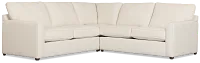 Tate Light Beige Fabric Medium 2-arm Left Cooling Memory Foam Sleeper Sect
