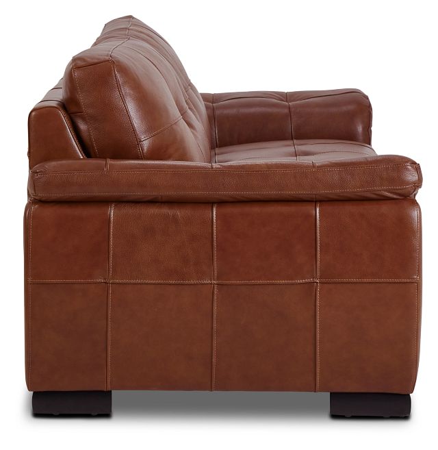 Braden Medium Brown Leather Sofa (3)