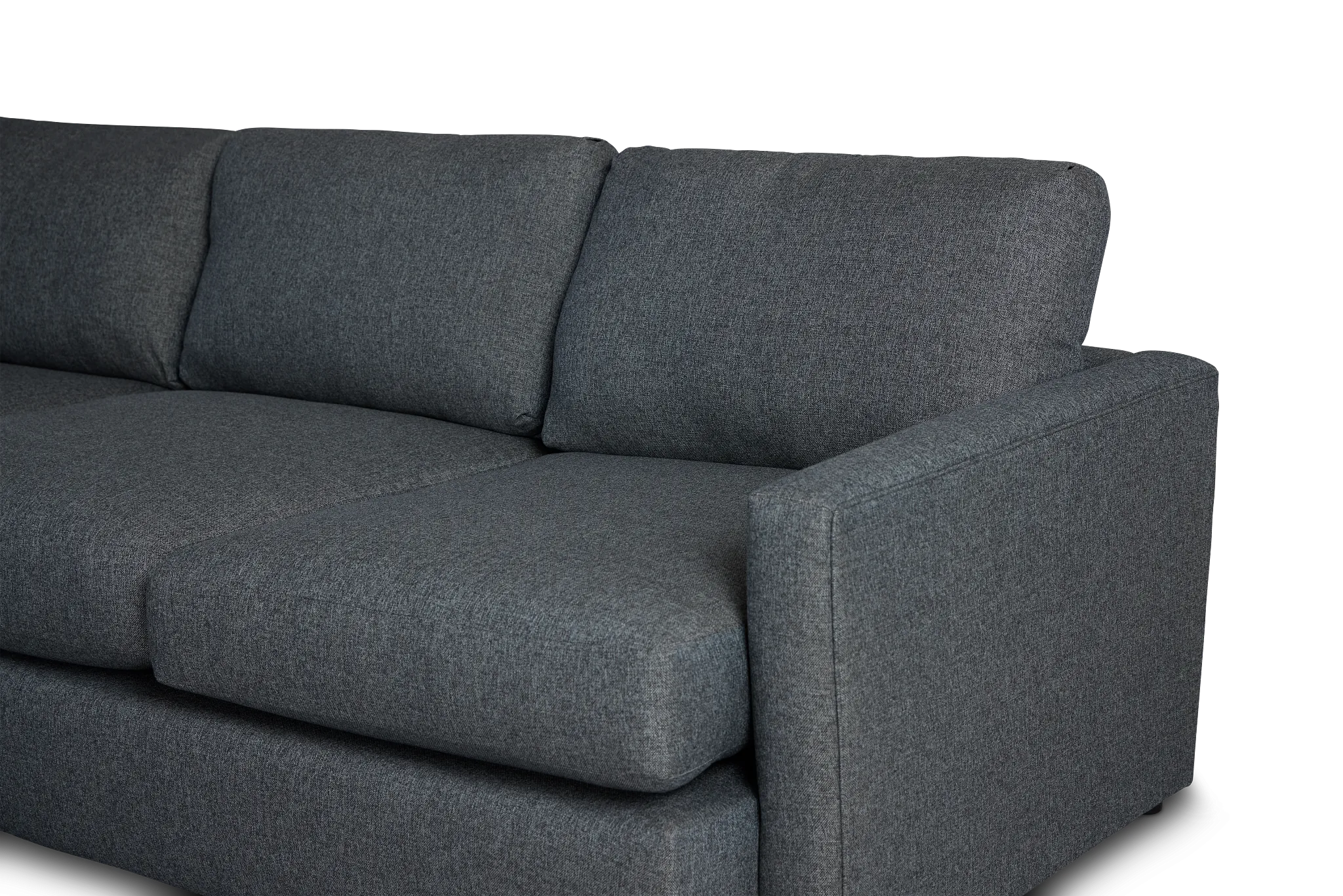 Noah Dark Gray Fabric Large Left Chaise Sectional