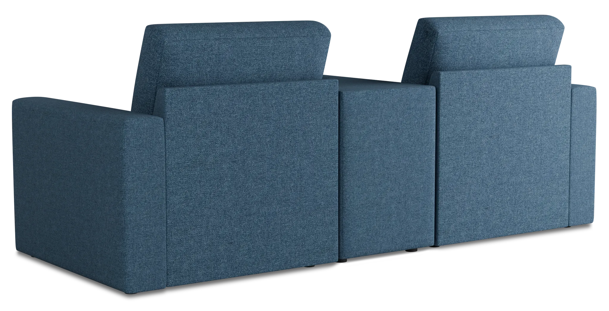 Citymod Blue Fabric 3-piece Modular Sofa With Media Console
