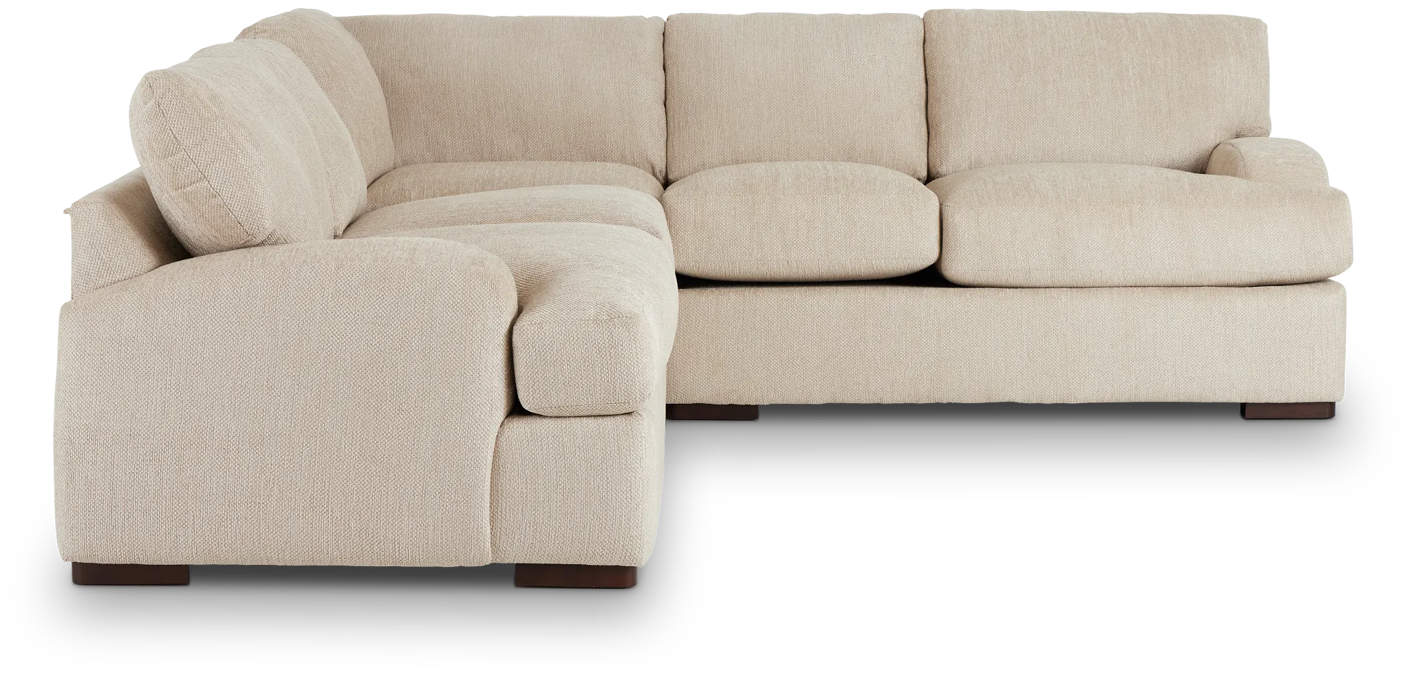 Alpha Beige Fabric Small Two-arm Sectional