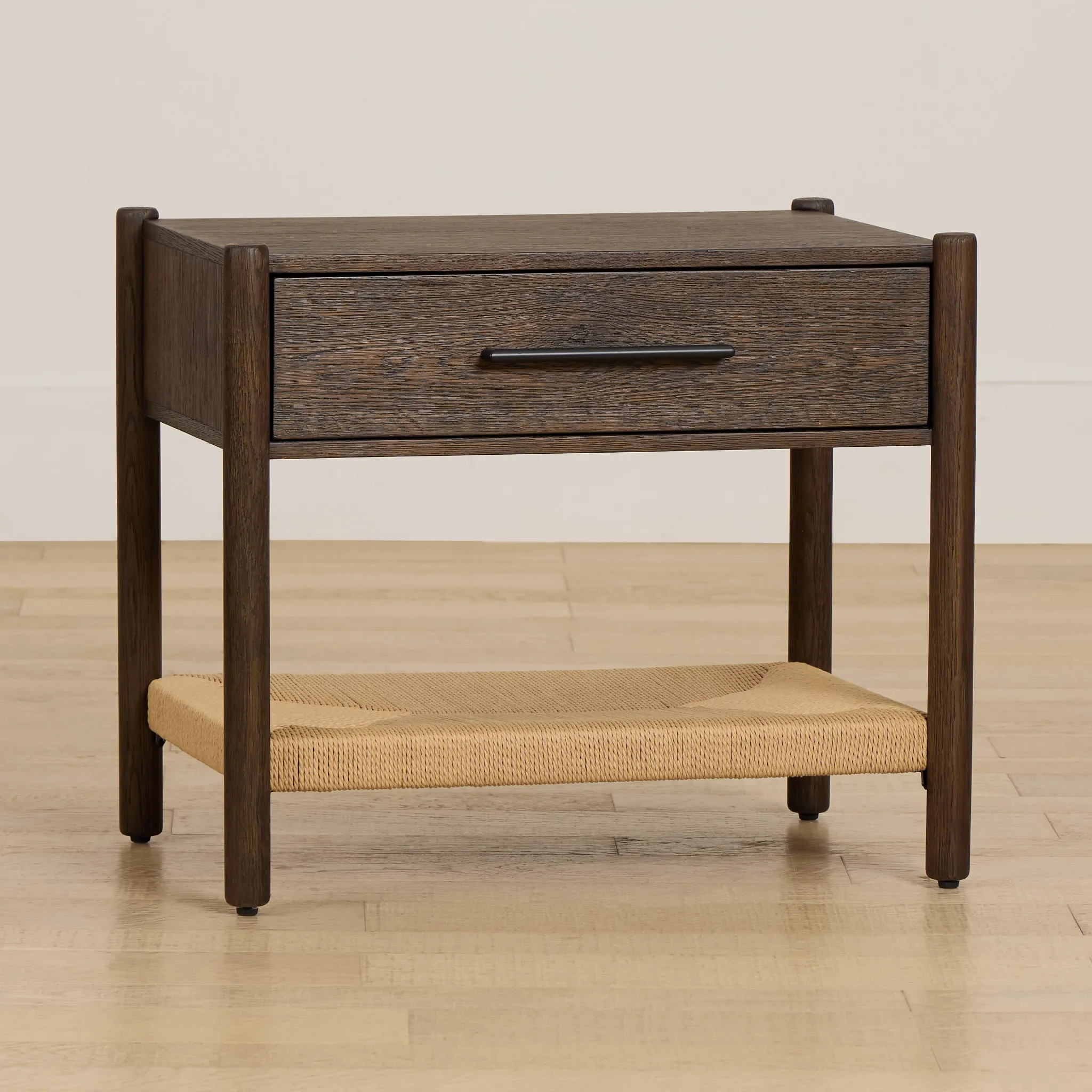 Santorini Dark Tone Woven Nightstand