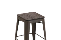 Beck Dark Tone Square 30" Barstool