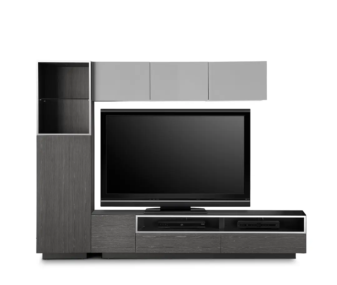 Vancouver 108" Dark Gray Gray 5-piece Left Modular Wall Vancouver 108" Dark Gray Gray 5-piece Left Modular Wall