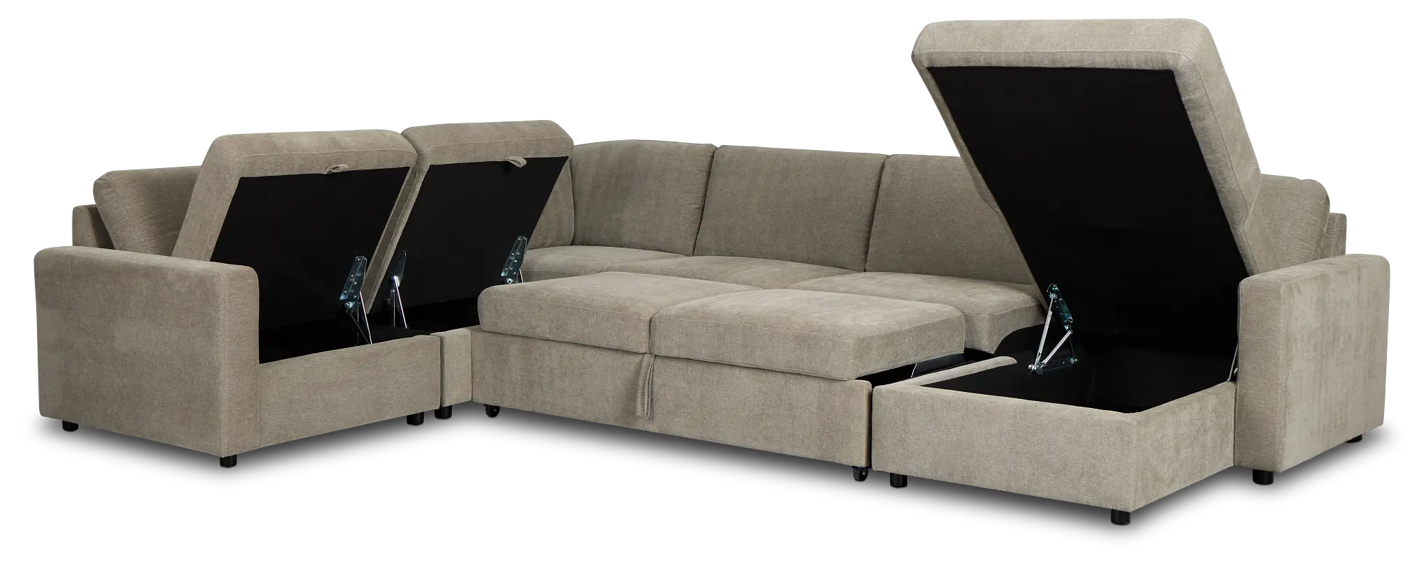 Addie Gray Fabric Medium Right Chaise Storage Sleeper Sectional Addie Gray Fabric Medium Right Chaise Storage Sleeper Sectional
