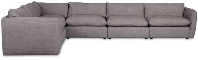 Serena Gray Fabric 6-piece Modular Sectional