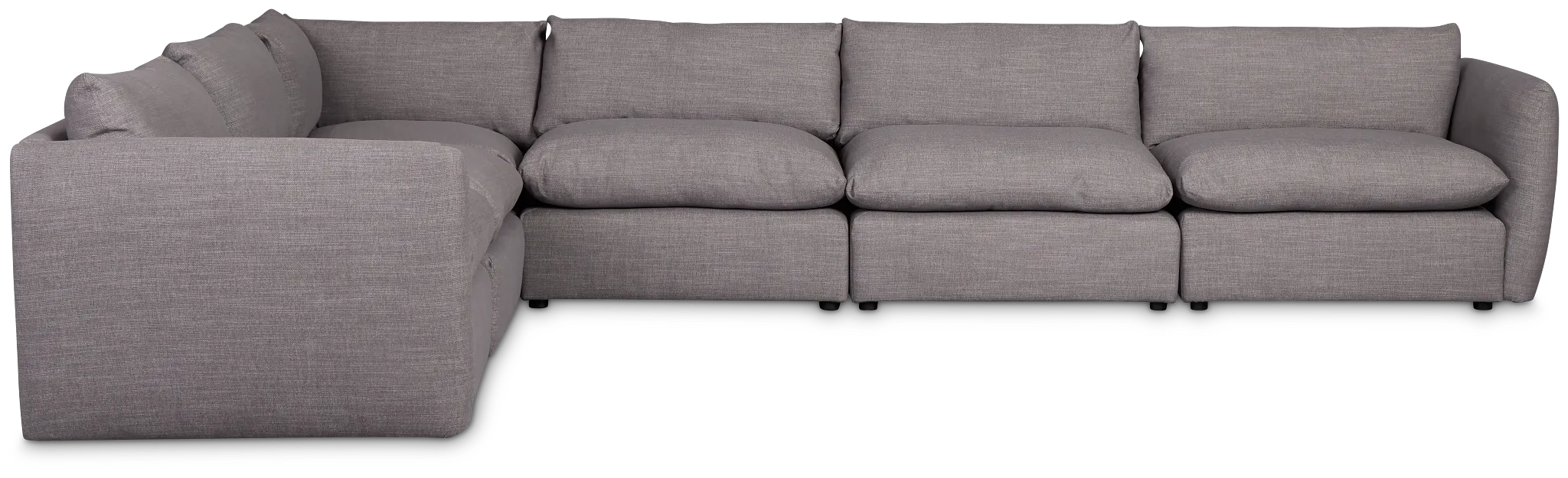 Serena Gray Fabric 6-piece Modular Sectional