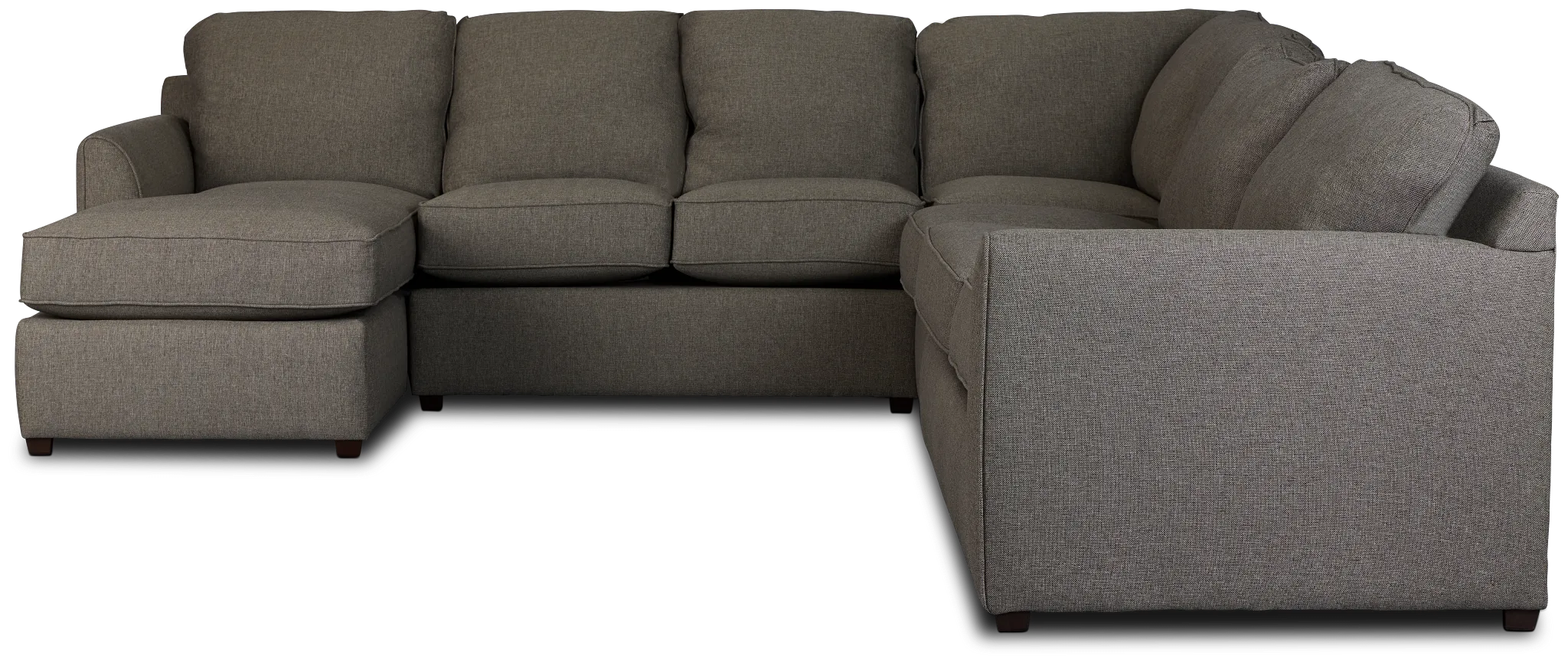 Asheville Brown Cool Mfoam Left Chaise Memory Foam Sleeper Sectional