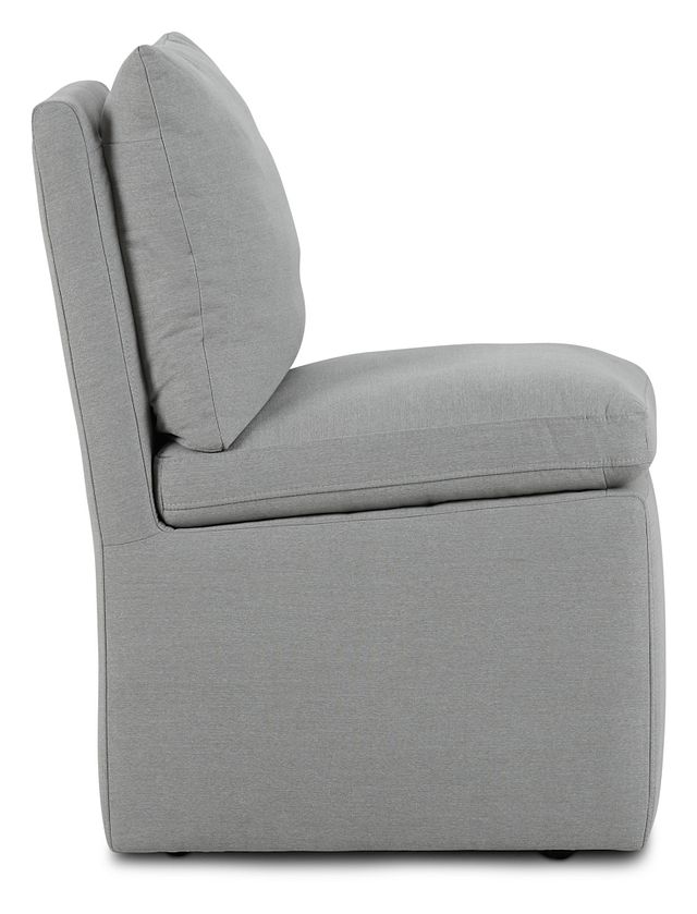 Auden Light Gray Castored Upholstered Side Chair