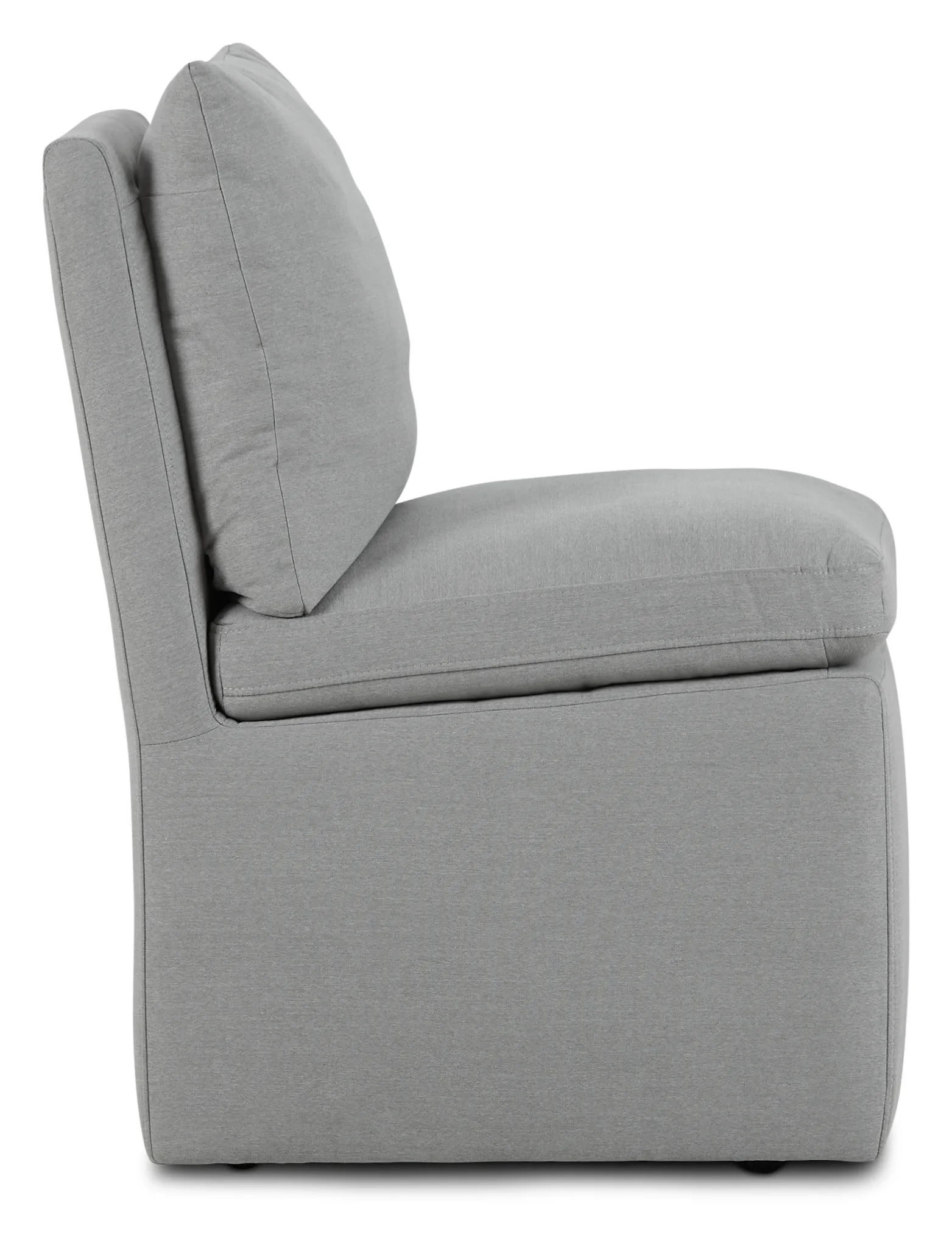 Auden Light Gray Castored Upholstered Side Chair