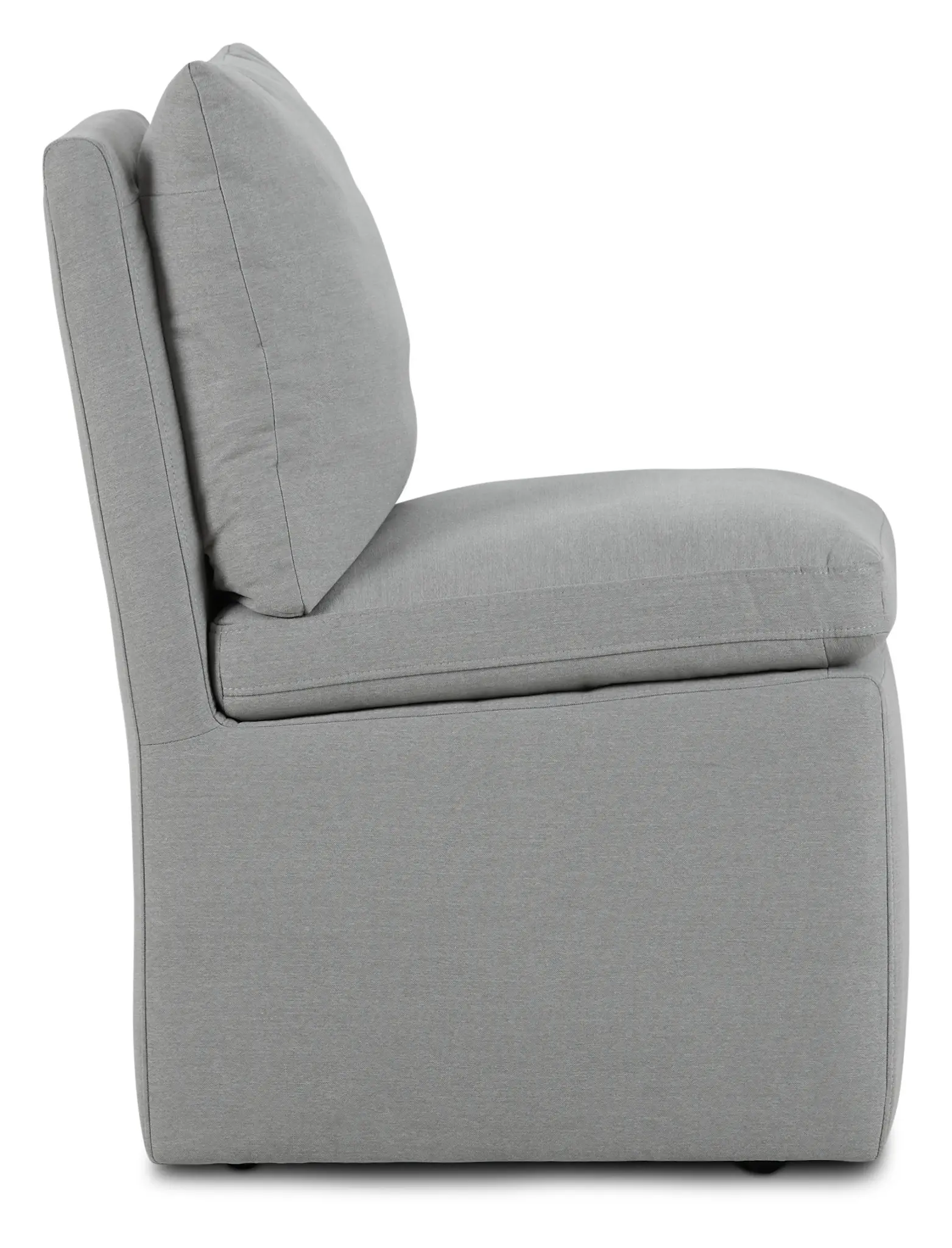 Auden Light Gray Castored Upholstered Side Chair Auden Light Gray Castored Upholstered Side Chair